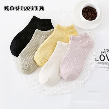 

Solid square Ankle cotton socks Female Fashion black Kawaii women sock lady girl harajuku Casual Cartoon print sox носки женские