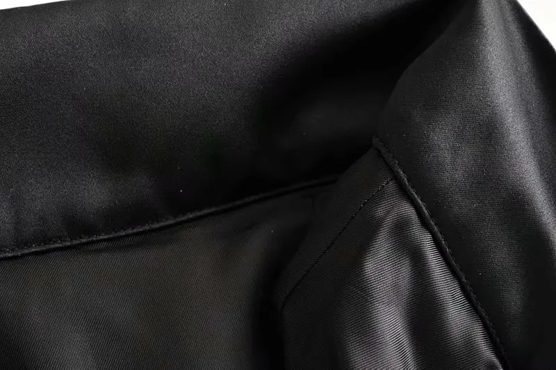 Шикарные черные юбки женские атласные сзади мини-юбка на молнии faldas mujer moda Мода ropa mujer