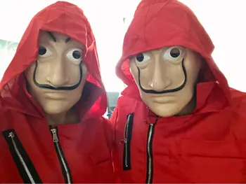 

1pc Salvador Dali Movie Costume Money Heist The House of Paper La Casa De Papel Cosplay Halloween Party Costumes with Face Mask