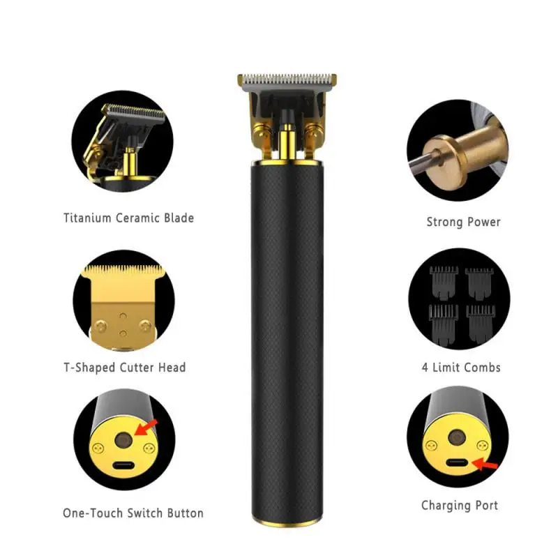 

Rechargeable Hair Trimmer Men Clipper Barber Fnishing Cutting Machine Blades Low Noise Strong Power Electric Clipper TSLM2