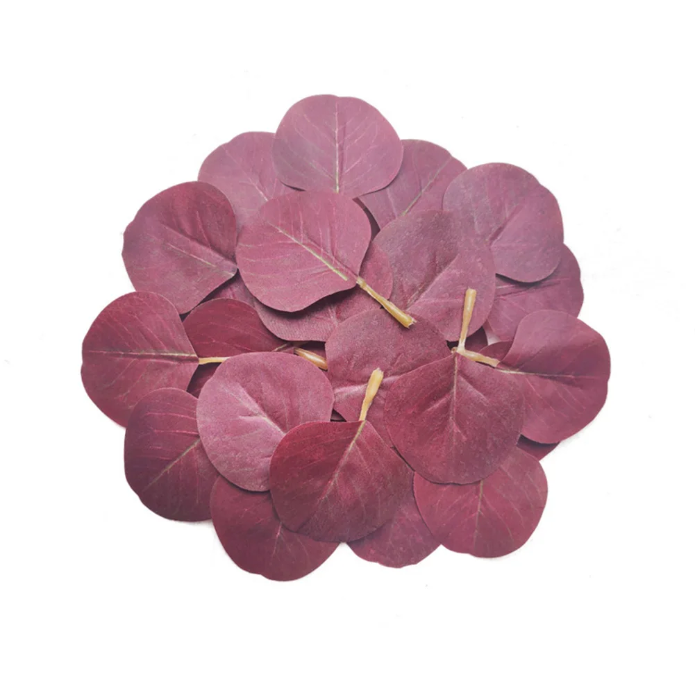 A7 50 шт., искусственные листья эвкалипта, имитация зелени, листва для дома, вечерние, свадебные декорации, цветочные реквизиты, товары для сада - Цвет: A7
