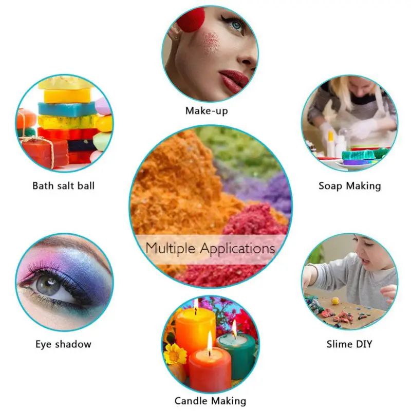 

Mica Powder Pigment Set DIY Makeup Handcraft Soap Candle Making Mica Non-toxic Children Play Handmade Gift Accessories
