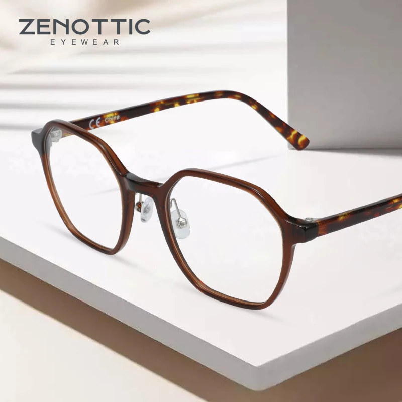 Очки ацетатные ZENOTTIC в стиле ретро для мужчин и женщин оптические аксессуары