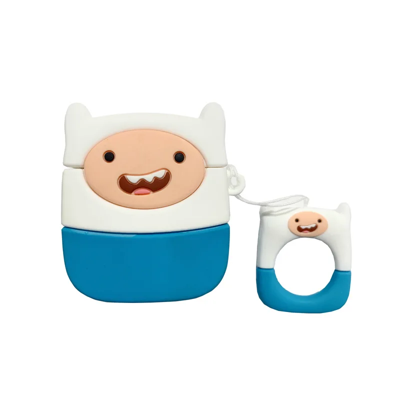 Милый мультфильм Силиконовые чехлы брелок для AirPods 1 2 беспроводные наушники Bluetooth Защитная крышка аксессуары