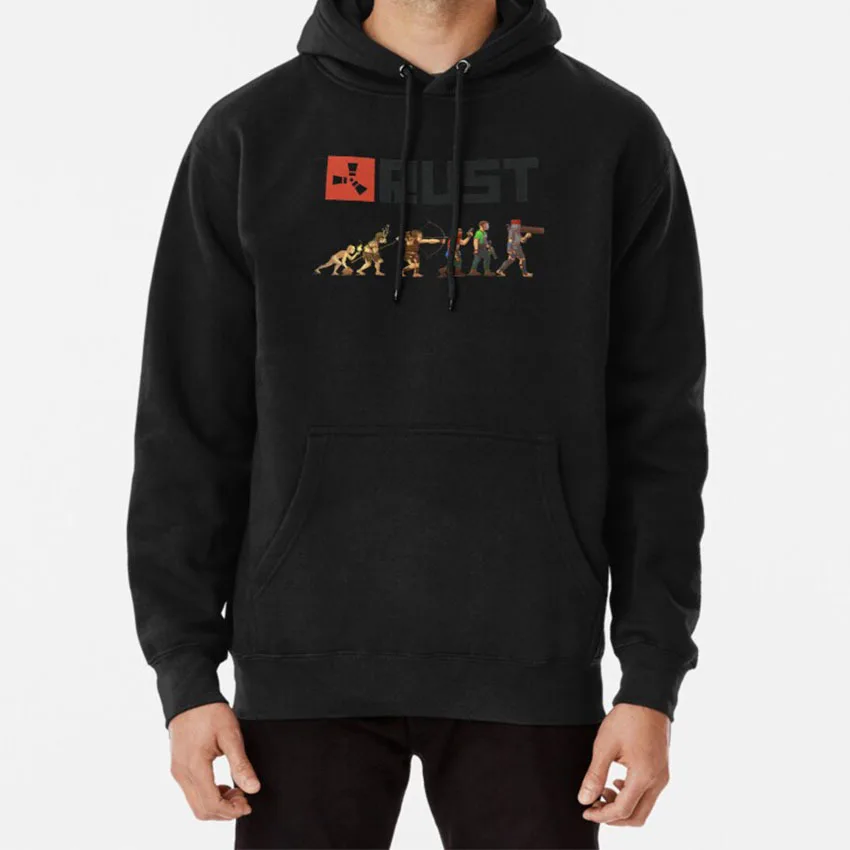 

Rust Evolution Hoodie Rust Wolve Funny Comic Fanart Axe Rust Game Rust The Game Rust Life