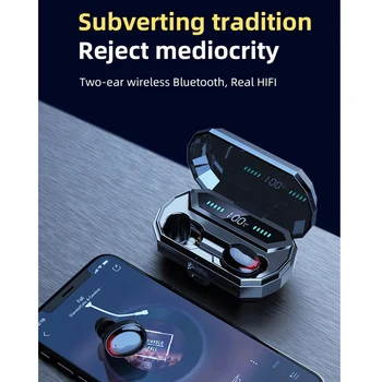 

TWS Wireless Earphone Contact IPX7 Waterproof Earphone Bluetooth 5.0 Noise Reduction Headphon for iPhone Xiaomi Huawei