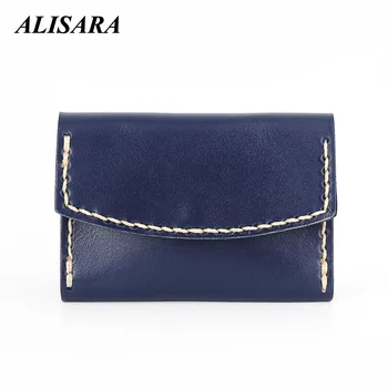 

Top-end Business Card Case Genuine Leather Handmade Vintage Credit Card Purses Cowhide Mini Hasp Wallets Coin Pouch Money Bag