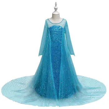 

White Sequin Dress Girl Halloween Costume Child Christmas Children Gowns Infant Chrismas Kids Holiday Dresses CHD10153