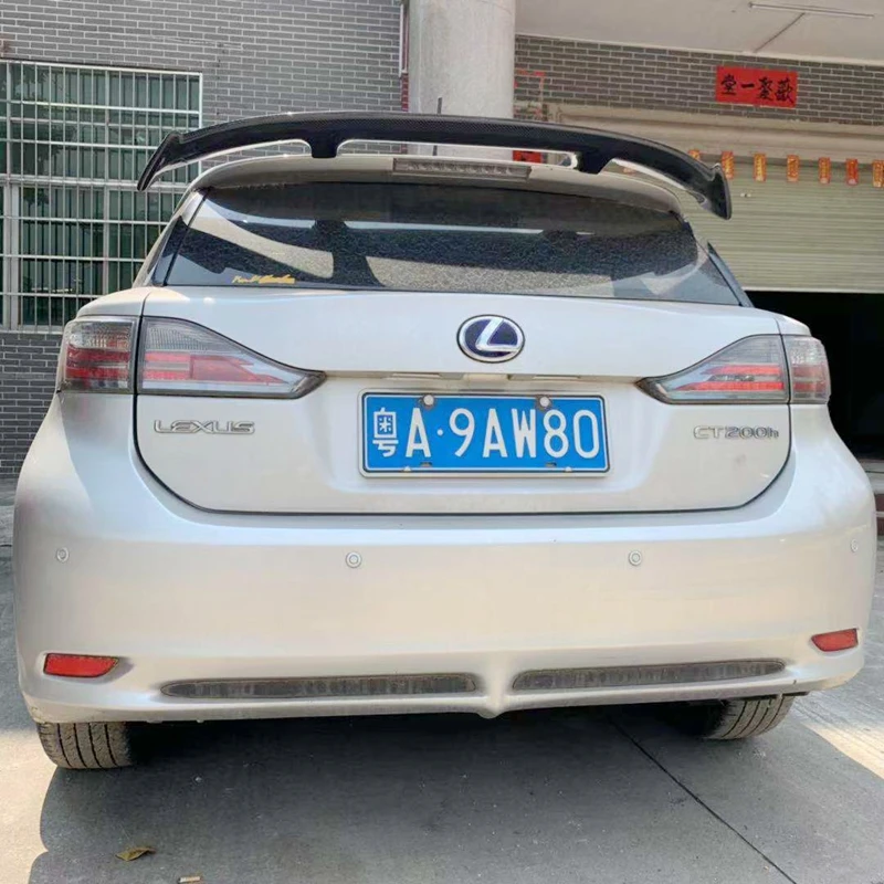 

Real Carbon Fiber Trunk Roof Spoiler Wing For Lexus CT200 CT200H All Models 2011-2015Rear Wing Spoiler