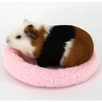 

Soft Fleece Guinea Pig Bed Winter Small Animal Cage Mat Hamster Sleeping Bed Nest Bed Squirrel Hamster House Small Pet Products