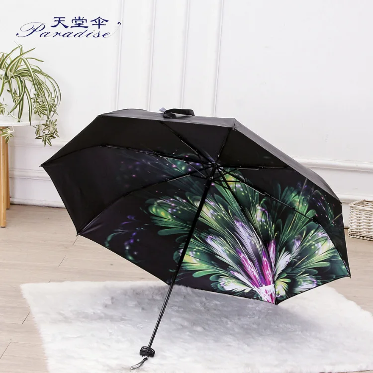 

Paradise Umbrella Sun-resistant a M&G Vinyl Parasol Three Fold UV-Protection Parasol Small 8 Bone All-Weather Umbrella