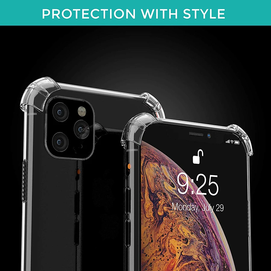 Transparent Silicone Case For iPhone 11 Pro Max Case Shockproof Silicone Soft TPU Clear Cover Case For iPhone 11 Pro Max Case