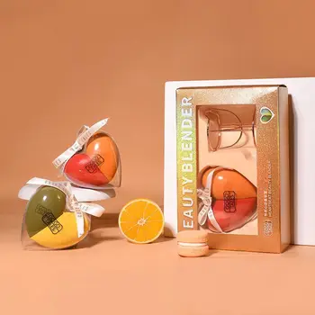 

2 sets of make-up egg color make-up dry and wet easy to use and clean sponge egg pad powder puff