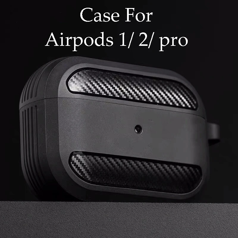 Чехол для Apple Airpods pro углеродное волокно ТПУ аксессуары наушников беспроводной