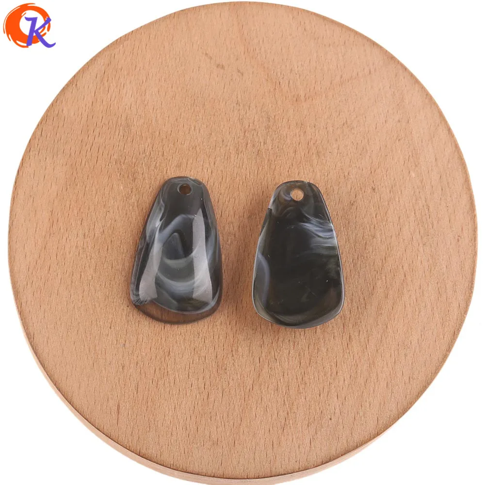 Cordial Design 19x30mm 240Pcs Acrylic Beads/DIY Making/Beads Jewelry/Marble Effect Beads/Drop Shape/Hand Made/Earring Findings - Цвет: Gray
