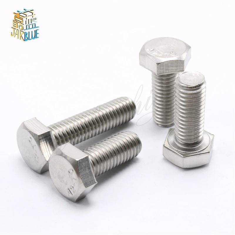 M8 /M10 /M12 Stainless Steel Hexagonal Screws Outside Hex Bolts DIN933 Screws For Electric Machine Equipment Wheel Construction