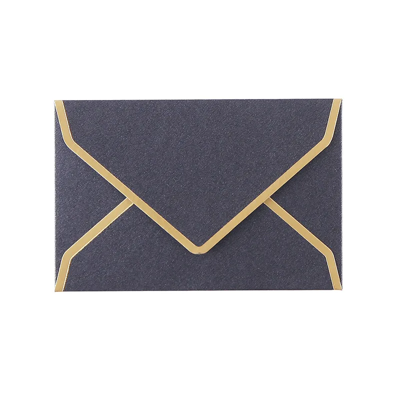 20 шт./лот мини конверт Позолоченный край бумажные конверты милый конверт для карты Скрапбукинг подарок - Цвет: MINITanHei