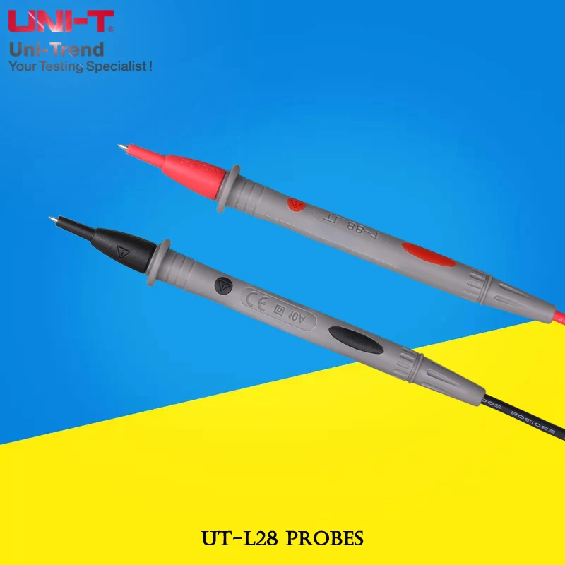

UNI-T UT-L28 зонды; Универсальный мультиметр ручка/провод с двойной изоляцией/съемный наконечник оболочка/подходит для большинства мультиметров