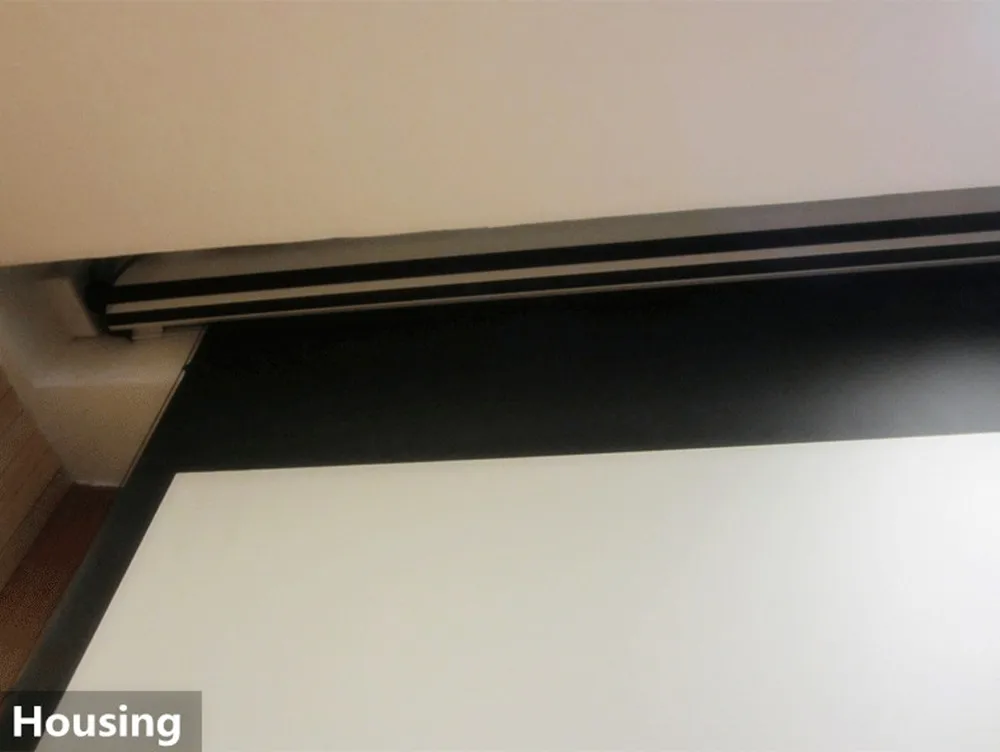 Элегантный натянутый гальванический экран для электрического проектора с виниловым мягким матовым белым 16:9