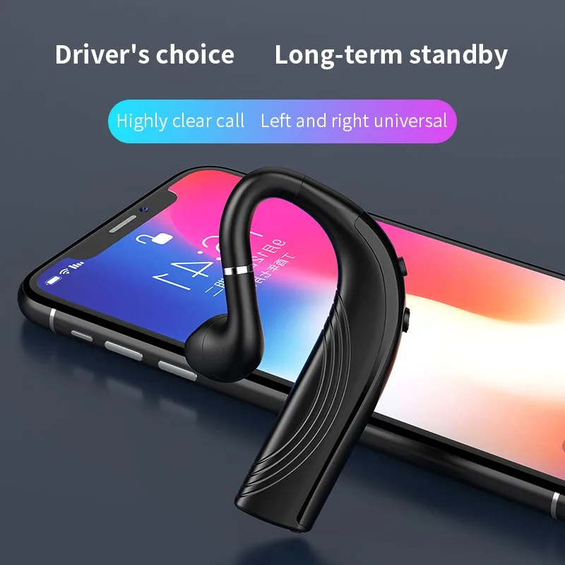 Беспроводные наушники Bluetooth с ушным крючком спортивная стереогарнитура для
