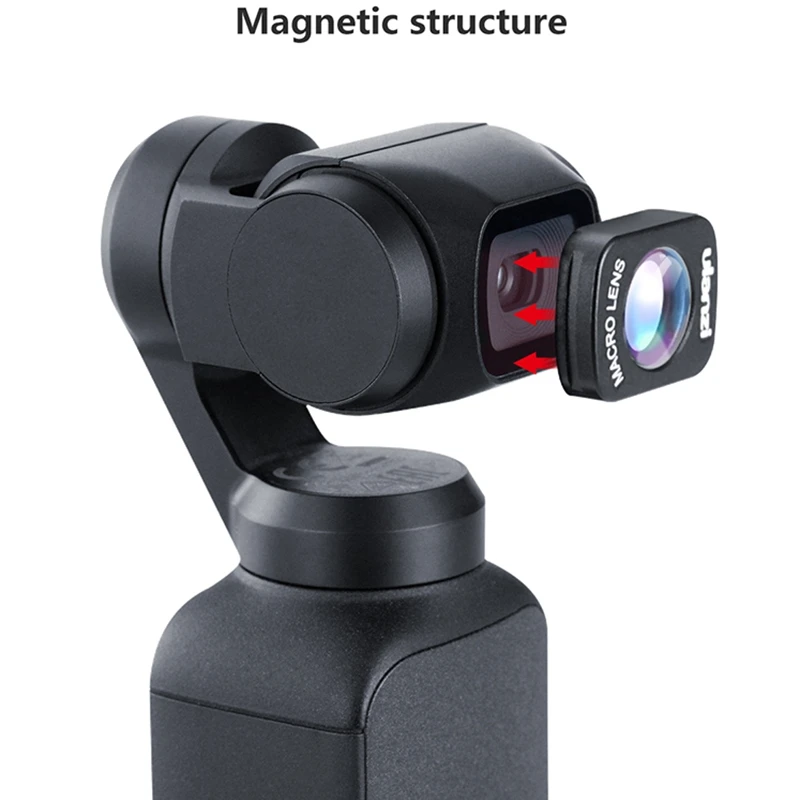Ulanzi Op-5 Op-6 широкоугольный макрообъектив для Dji Osmo Pocket 10X Hd 4K макрообъектив Gimbal аксессуары магнитные линзы