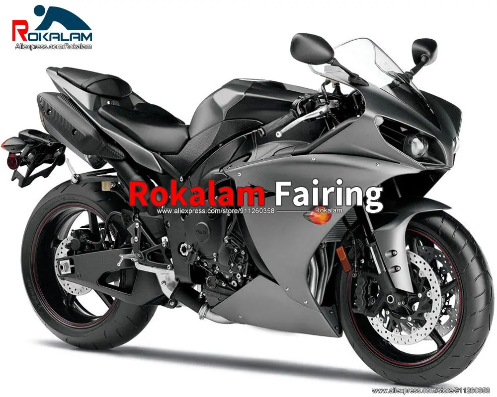 

Custom Free Fairings For Yamaha YZF1000 R1 2012 2013 2014 YZFR1 12 13 14 Silver Black Motorcycle Bodyworks (Injection Molding)