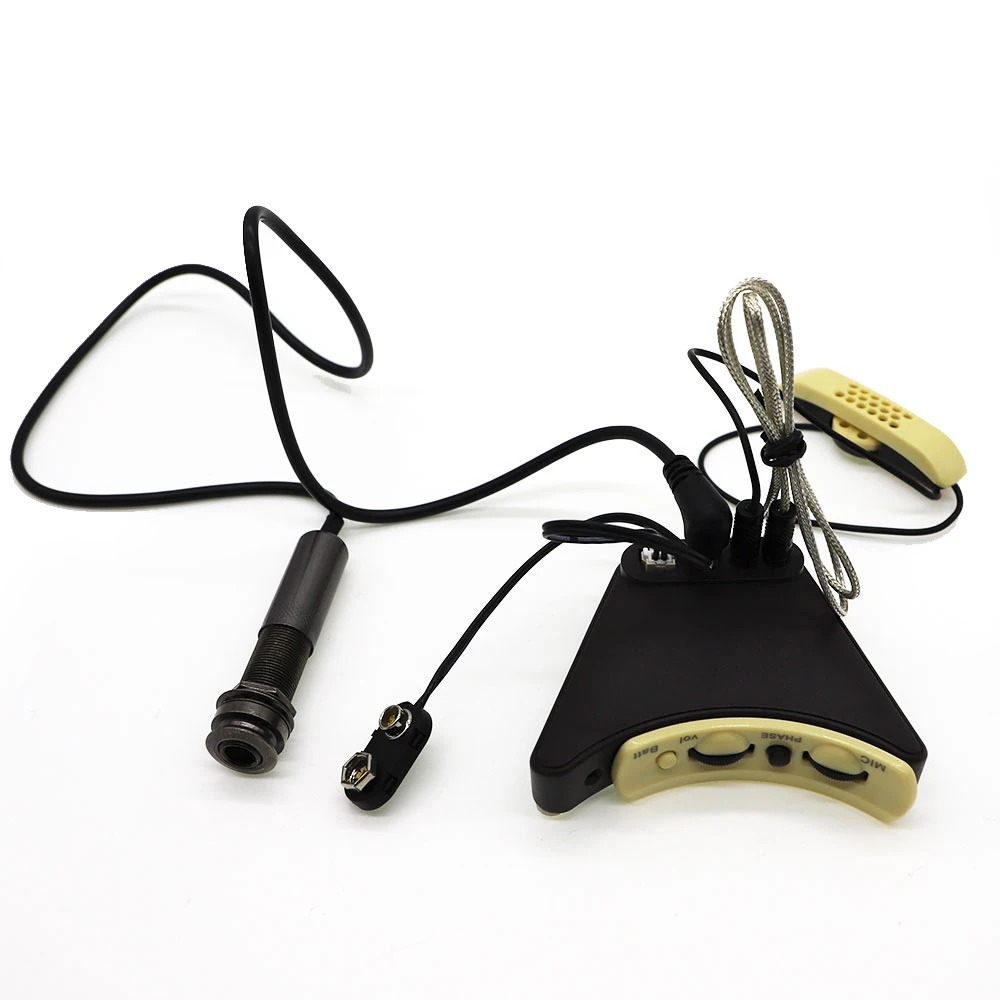 

Acoustic Guitar Pickup Soundhole Pick Up L R Bag Folk Guitar with Mic and Pressure Control Guitar Accessories Parts