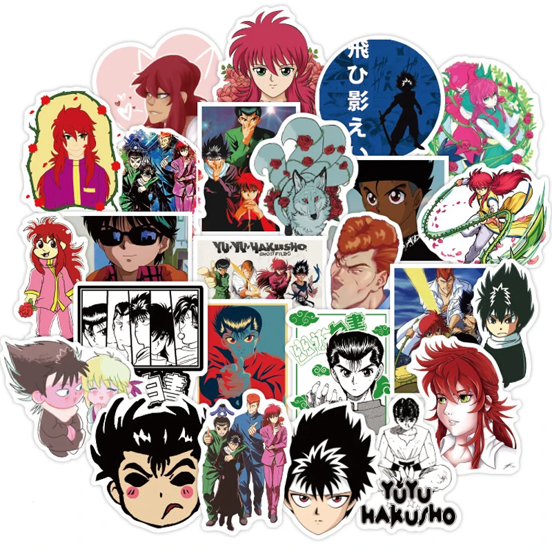 

50Pcs/set Japanese Classic Animation YuYu Hakusho Stickers Waterproof Motorcycle Skateboards Laptop Luggage Graffiti Sticker Toy