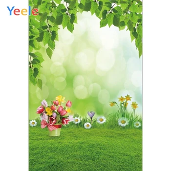 

Easter Spring Grassland Flower Leaves Branch Baby Shower Backdrop Photography Photographic Background Photo Studio Photophone