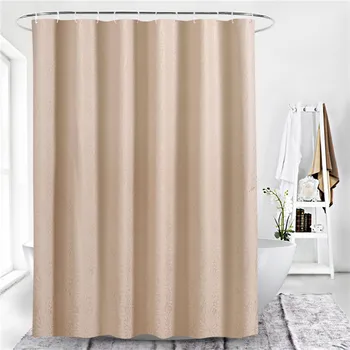 

Polyester Camel Color Sun flower Thicken Waterproof Mildew Proof Shower Curtain With Hooks Hotel Bathroom Good Air Permeability