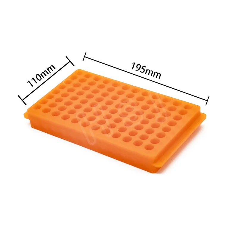 PCR Tube Holder For 0.5ml / 1.5ml / 2ml Laboratory Centrifuge Tube Rack Plastic EP Stand 96 Well Double-sides Use 1 PK