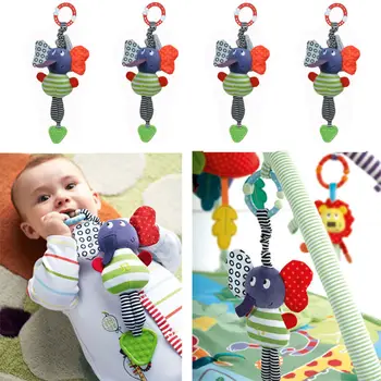 

Kids Music Elephant Lathe Hang Baby Soft Dolls Educational Teether Toys
