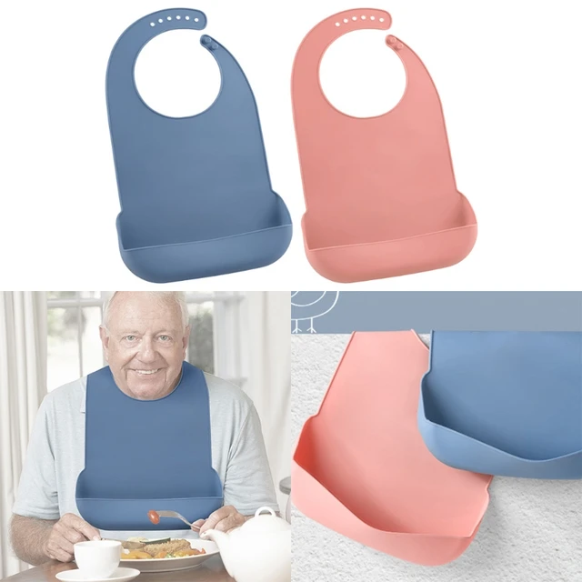 Baberos desechables para adultos y pacientes, suministros de comida,  delantal de cocina, toalla de Saliva lavable - AliExpress