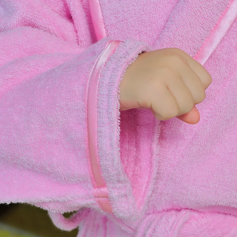 Новые хлопковые детские халаты мягкие детские пижамы банный халат на шнуровке для мальчиков и девочек, дышащие банные халаты для детей, детская зимняя ночная рубашка