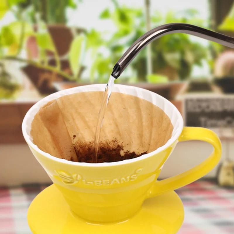Деревянная ручка V60 Drip бумажный фильтр для кофе 102 фильтры ручной работы