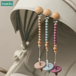 Bopoobo – sucette en Silicone comestible pour bébé, 2 pièces/ensemble, Style INS, sucette pour enfants, chaîne, apaise les émotions, exercice de mastication 
