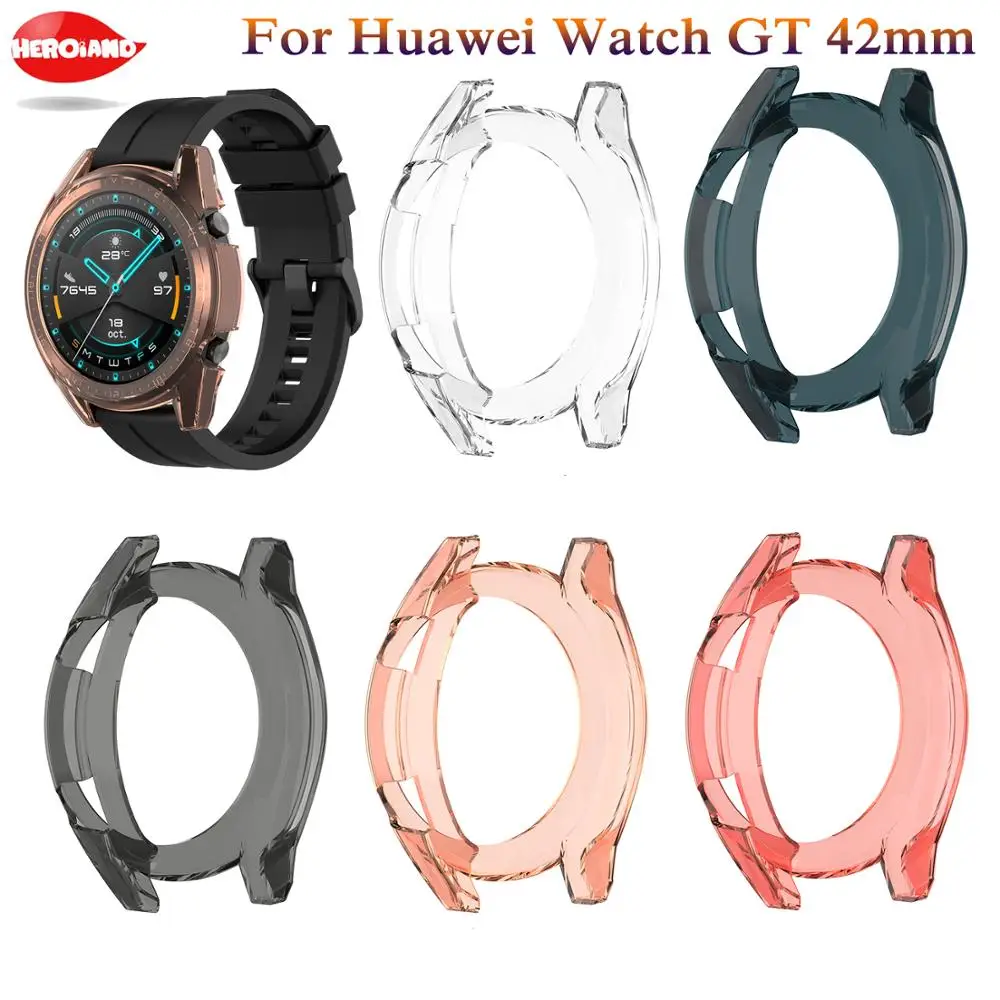 Модный ТПУ Тонкий Смарт часы защитный чехол для Huawei Часы GT 42 мм полосы рамка