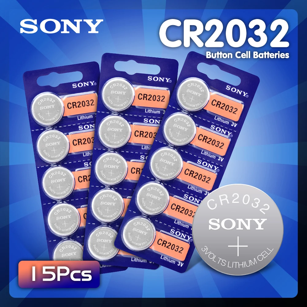 Литиевая батарейка SONY CR2032 DL2032 ECR2032 BR2032 2032 CR 3 в 15 шт. | Электроника