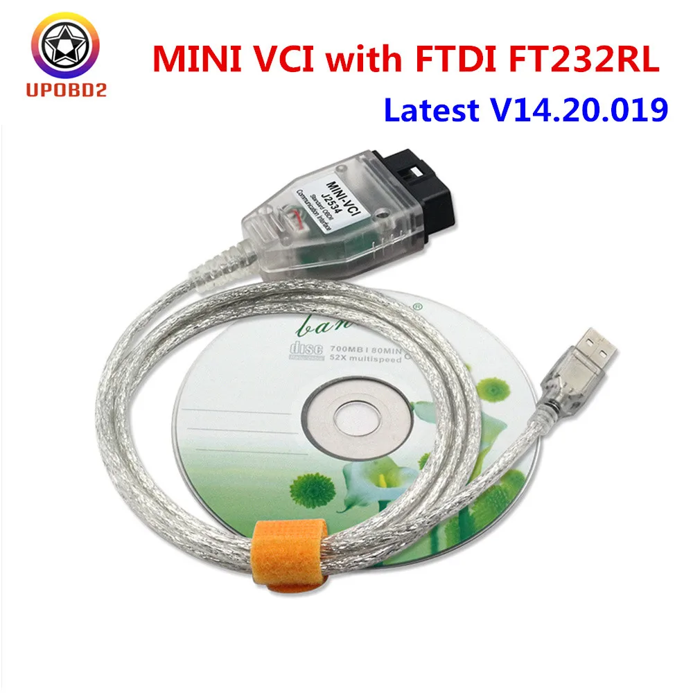 Мини VCI ТИС интерфейс Techstream для TOYOTA V14.20.019 мини VCI FTDI FT232RL чип J2534 Авто сканер мини VCI OBD2 Диагностический
