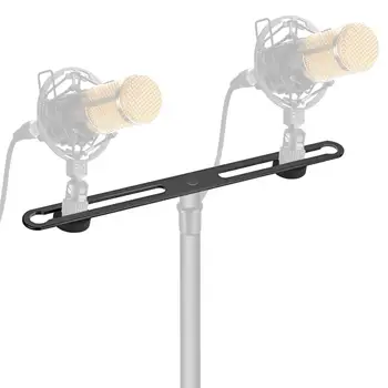 

Neewer Adjustable Microphone Bar + 5/8-inch Screws for Holding 2 Mics or Boom Arms,Shock Mounts in Vocal Recording Broadcasting