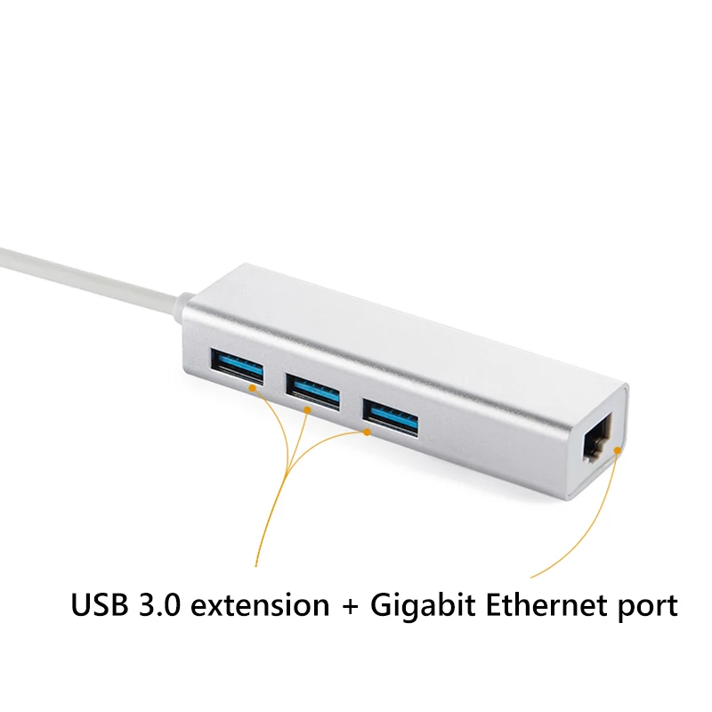 USB C концентратор Gigabit Ethernet Rj45 Lan адаптер usb type C к USB 3,0 концентратор 10/100/1000 сетевая карта для MacBook ChromeBook