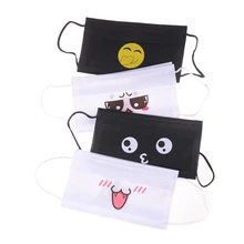 Анти-пыль ветрозащитные маски милый мультфильм нетканые рот-Муфельная грипп лицо медицинская маска KAWAII Одноразовые рот маска 5 шт
