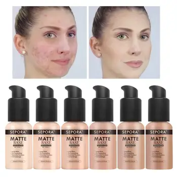 

6 Colors Matte Long Lasting Moisturizing Isolation Waterproof Natural Concealer Foundation Cream