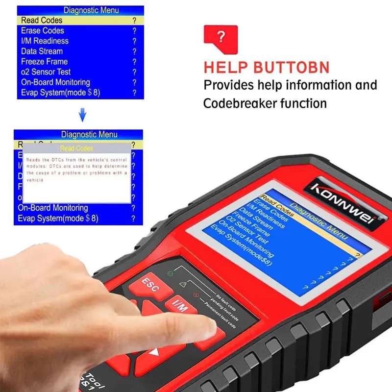 KW850 OBD2 сканер автоматический диагностический сканер полная функция Автомобильный диагностический сканер