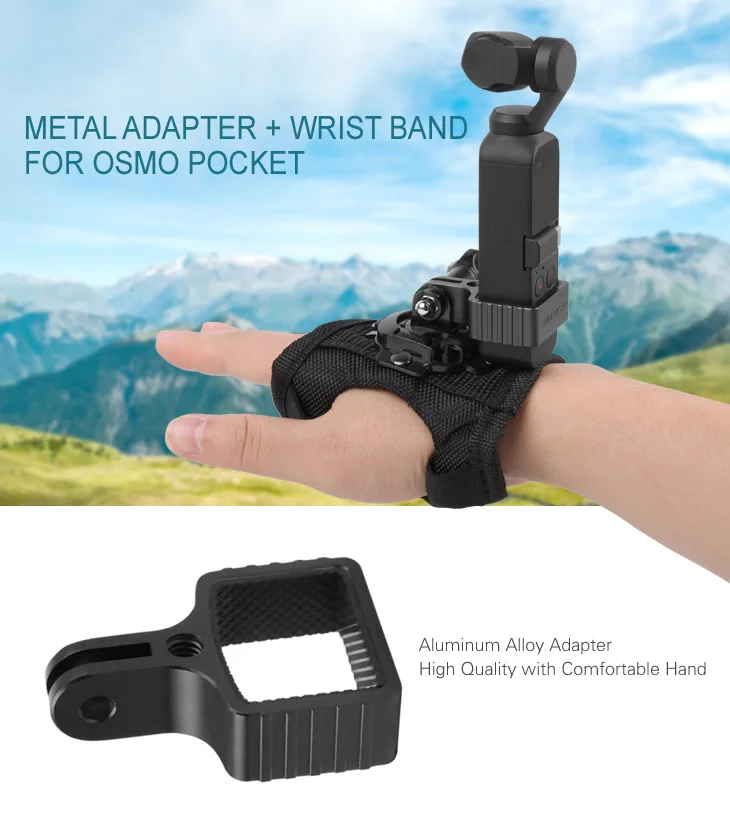 Wrist Strap for DJI Osmo Pocket Non-Slip Scratch-resistant ABS Fixed Firm Adapter Mount Set Hand Strap Handheld Gimbal Accessory
