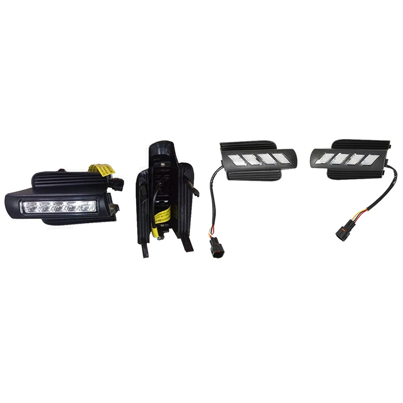 E4 Mark светодиодные дневные ходовые огни для Toyota Land Cruiser Prado 120 Grj120 Trj120 Fj120 2003~ 2009 дневные ходовые огни светильник Противотуманные фары аксессуары