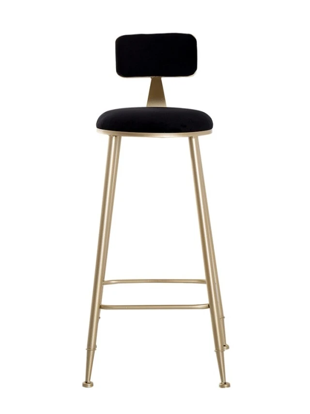 Metal Bar Stool With Backrest High Net Red Restaurant Chair Milk Tea Dessert Shop Bench Modern Aliexpress