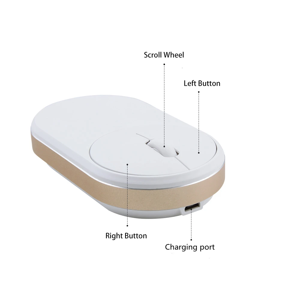 Bluetooth 5,0 Бесшумная беспроводная мышь портативная перезаряжаемая компьютерная мышь Mause Mini 3D USB оптическая мышь для ноутбука Xiaomi
