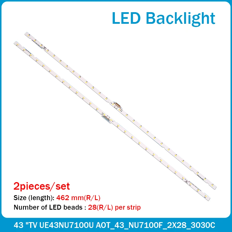 Nuova Striscia Luminosa A Led Da 20 Pezzi 28 Per Samsung 43 "Tv Muslimmuslimah Bn44-00947A Muslimah