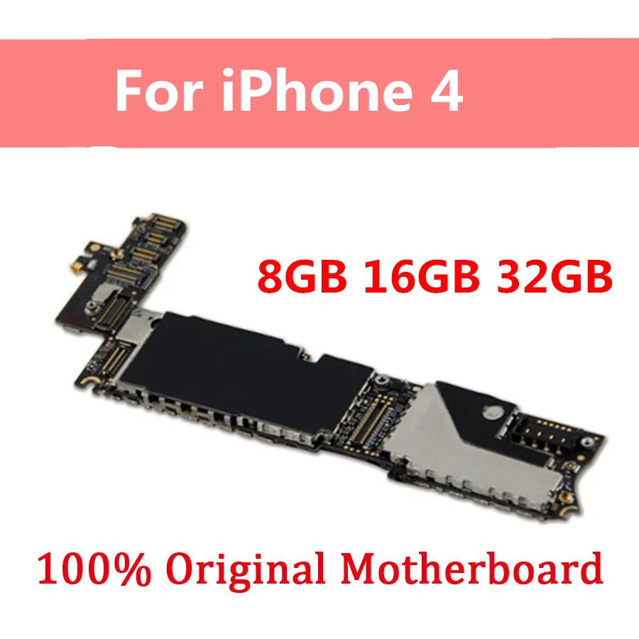 Оригинальная материнская плата для iPhone 4 разблокированная с полным чипом IOS 8 ГБ/16